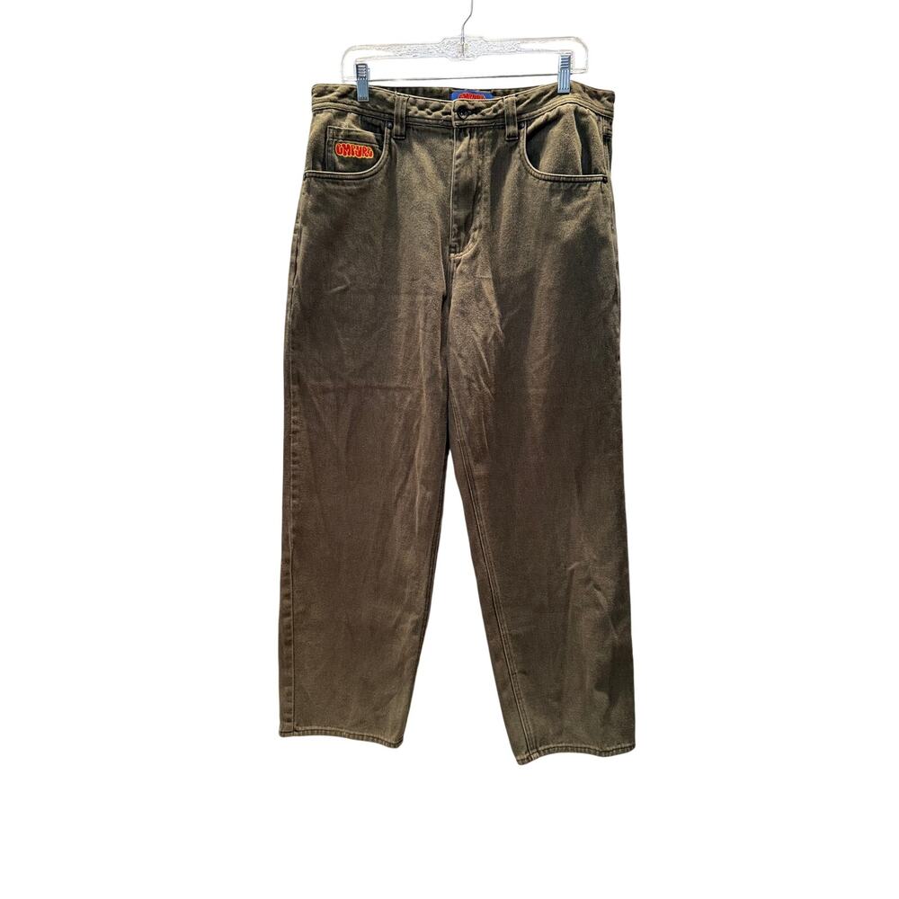 Empyre Pants Mens 34x28 Brown Relaxed Straight Skater Loose Baggy Grunge Y2K